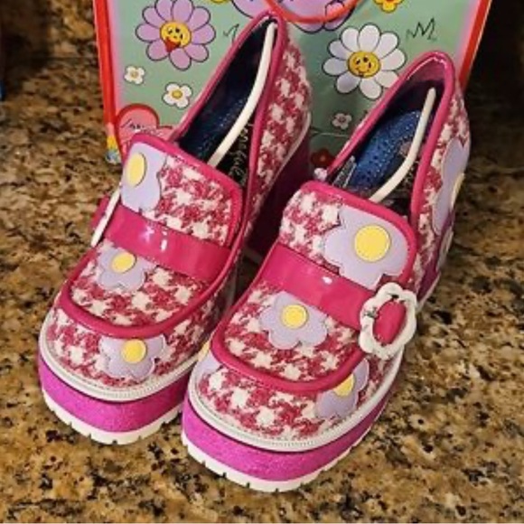 Pink and Yellow Decorative Shoe with Flower Appliqué - Picture 10 of 15